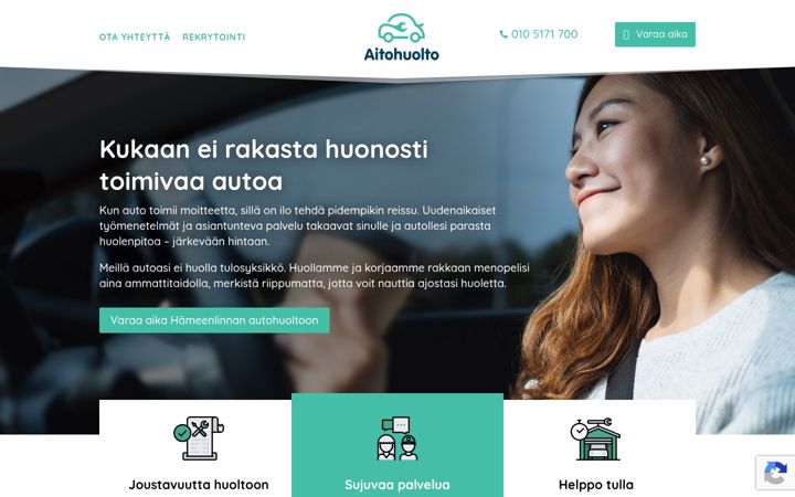 Screenshot of aitohuolto.fi