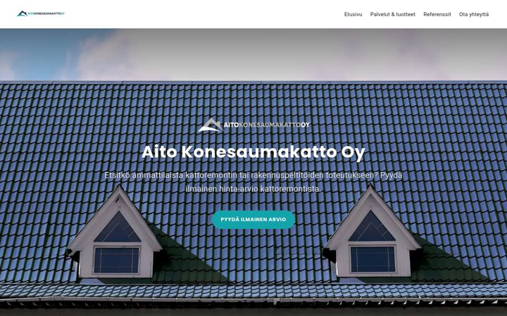 Screenshot of aitokonesaumakatto.fi