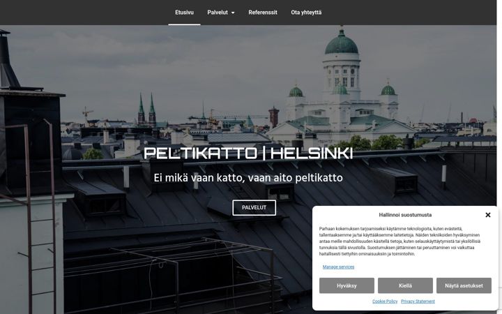 Screenshot of aitopeltikatto.fi