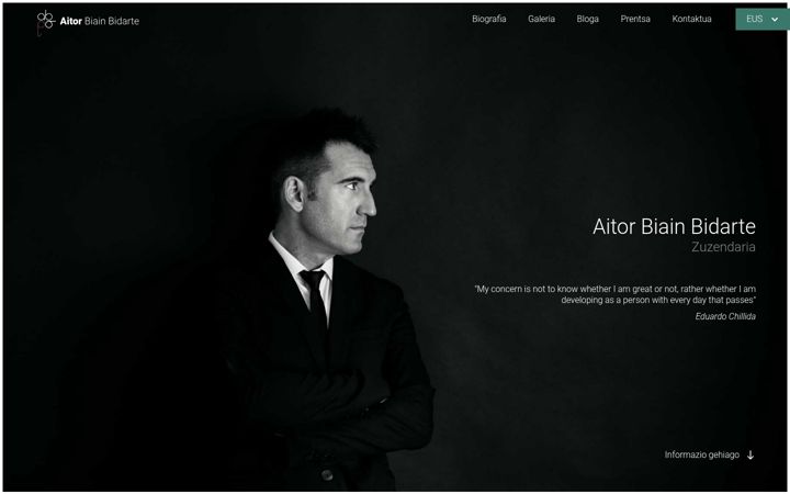 Screenshot of aitorbiainbidarte.com