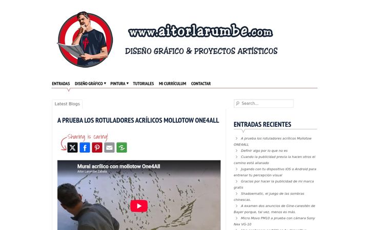 Screenshot of aitorlarumbe.com