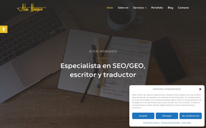 Screenshot of aitormorgado.com