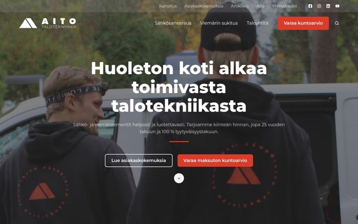 Captura de ecrã de aitotalotekniikka.fi