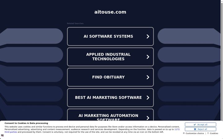 Screenshot of aitouse.com