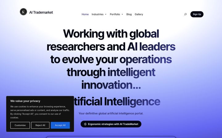 Screenshot of aitrademarket.ai