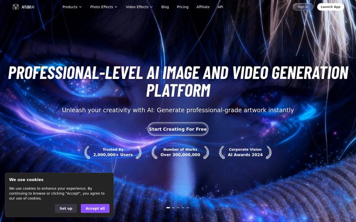 Screenshot of aitubo.ai