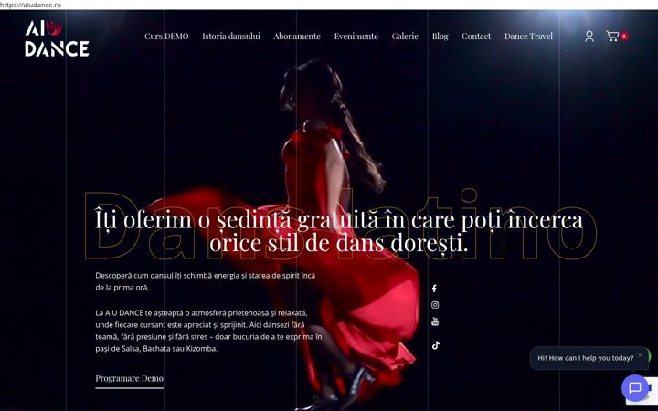 Screenshot of aiudance.ro