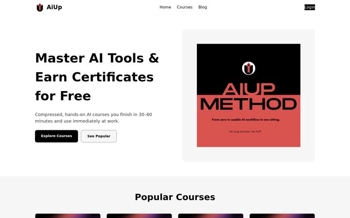 Screenshot of aiup.online