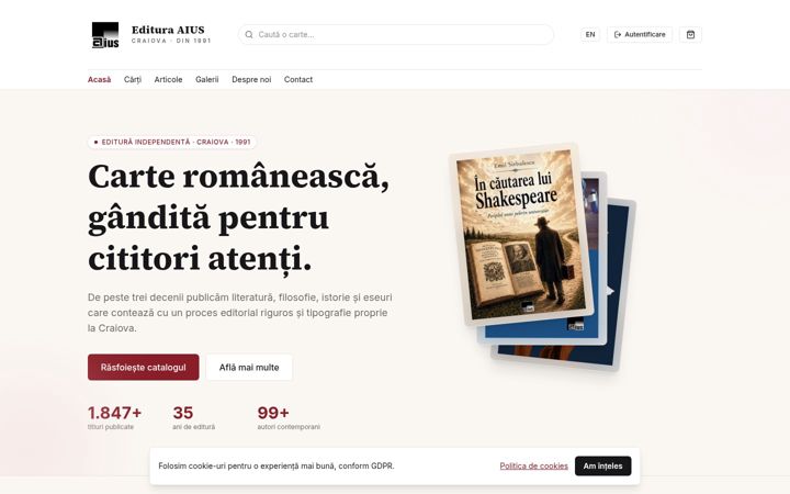 Screenshot of aius.ro