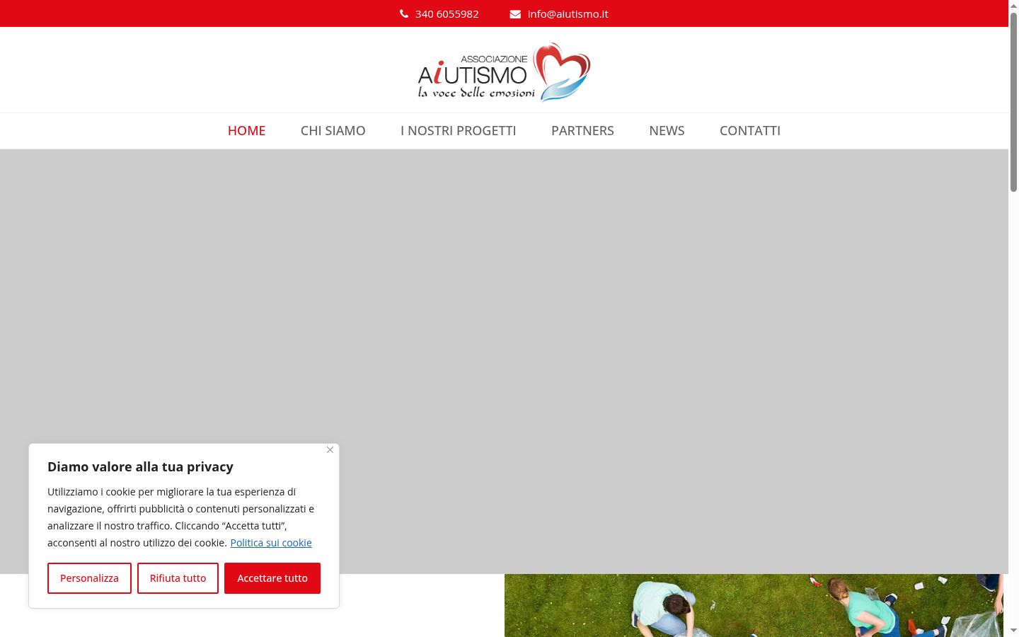 Screenshot des Einwilligungsbanners vor jeglicher Interaktion