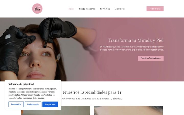 Screenshot of aivibeauty.es
