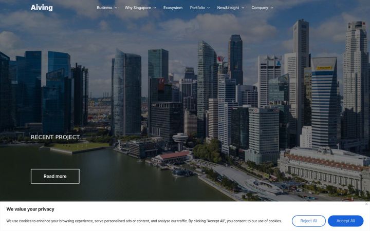 Screenshot of aiving.sg