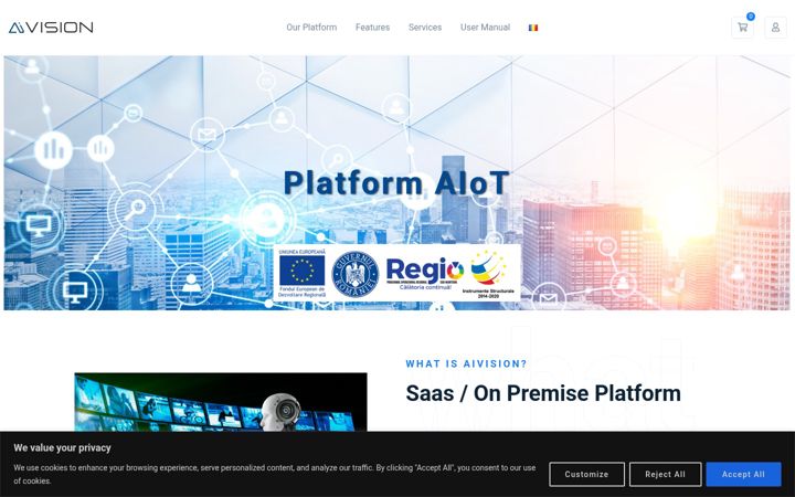Screenshot of aivisionplatform.com