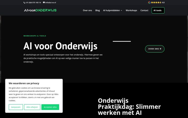 Ekrānuzņēmums no aivooronderwijs.nl