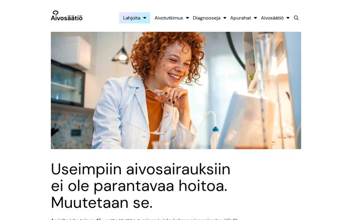 Screenshot of aivosaatio.fi