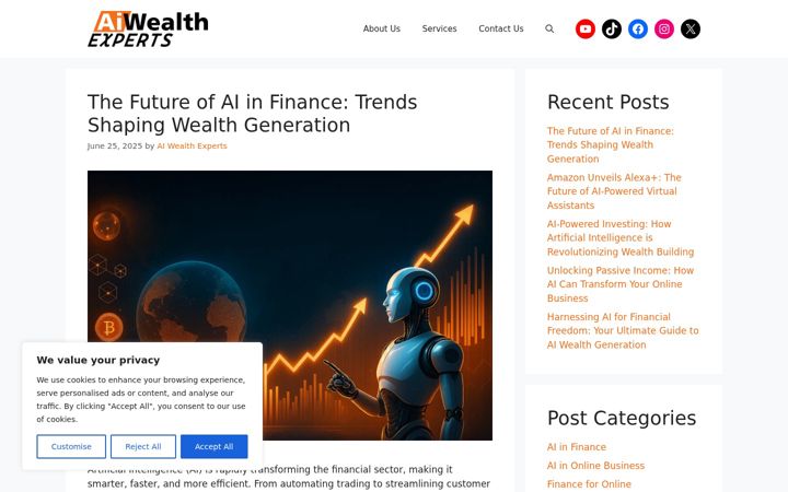 Screenshot of aiwealthexperts.com