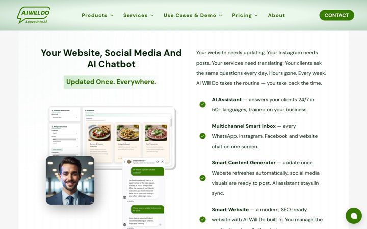 Screenshot of aiwilldo.lu