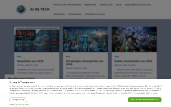 Screenshot of aiwjtech.com