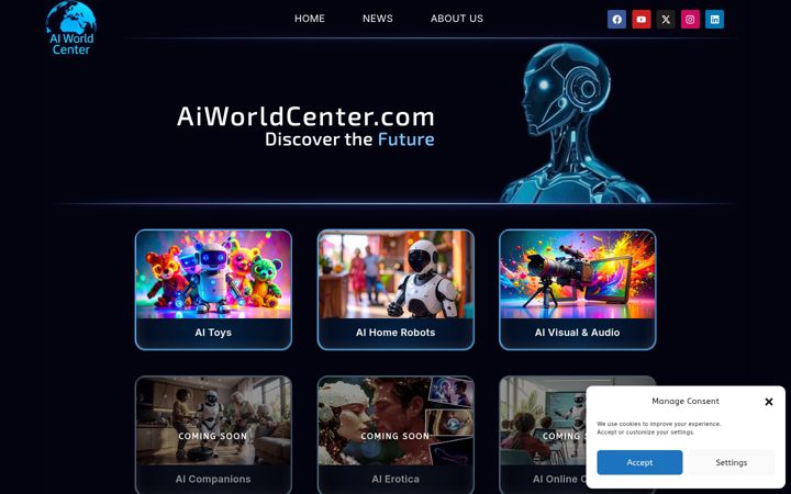 Ekrānuzņēmums no aiworldcenter.com