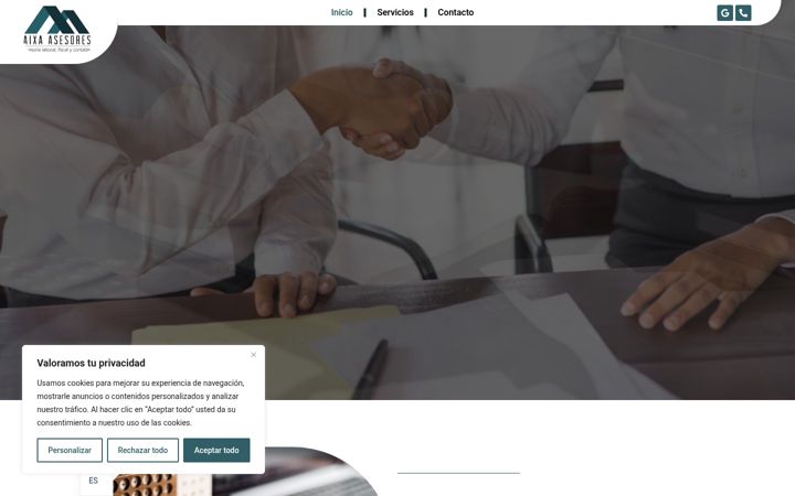 Ekrānuzņēmums no aixaasesores.com