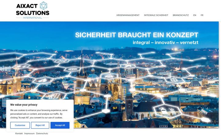 Screenshot of aixact-solutions.de