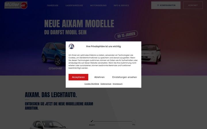Screenshot van aixam-oberrieden.de