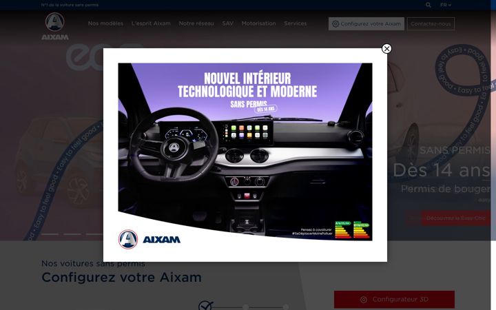 Screenshot of aixam.com