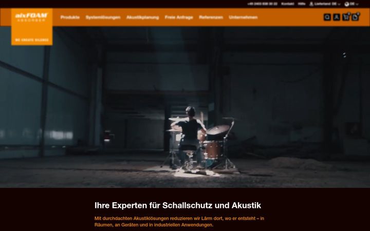 Ekrānuzņēmums no aixfoam.de