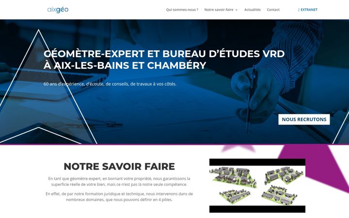 Screenshot van aixgeo.fr