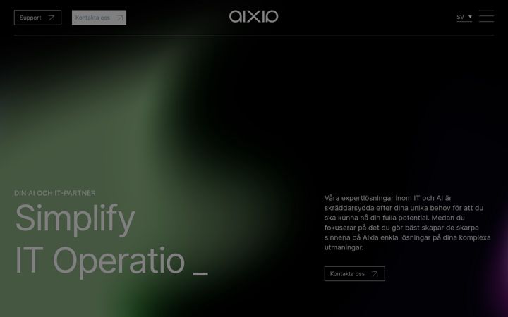 Screenshot of aixia.se