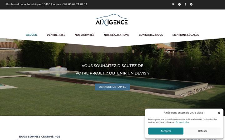 Ekrānuzņēmums no aixigence.com