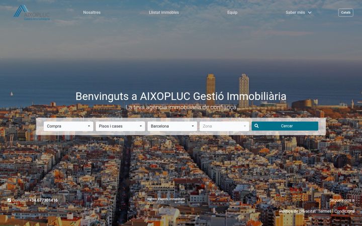 Captură de ecran a aixopluc.es