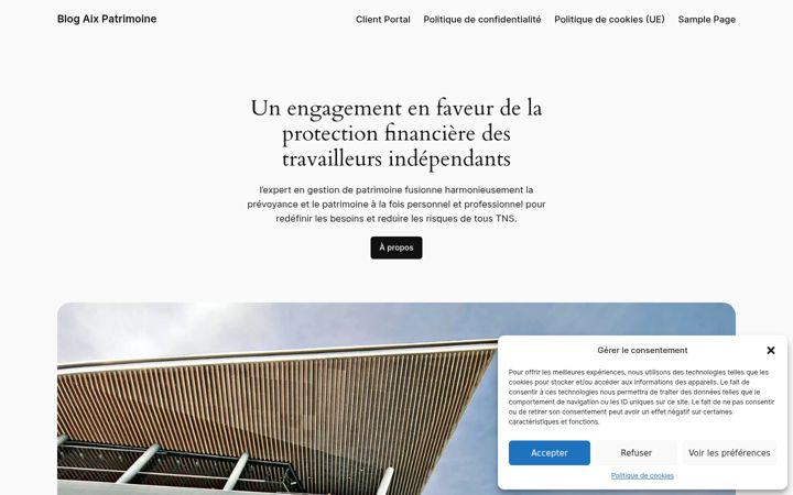 Captură de ecran a aixpatrimoine.fr