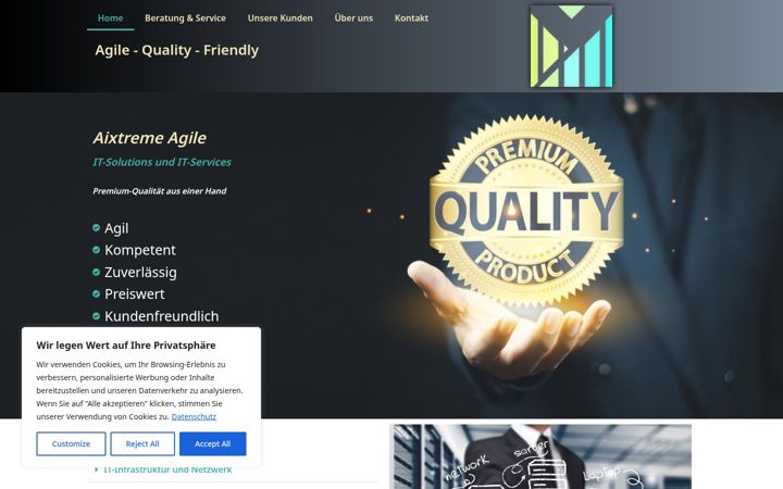 Screenshot of aixtreme-agile.de