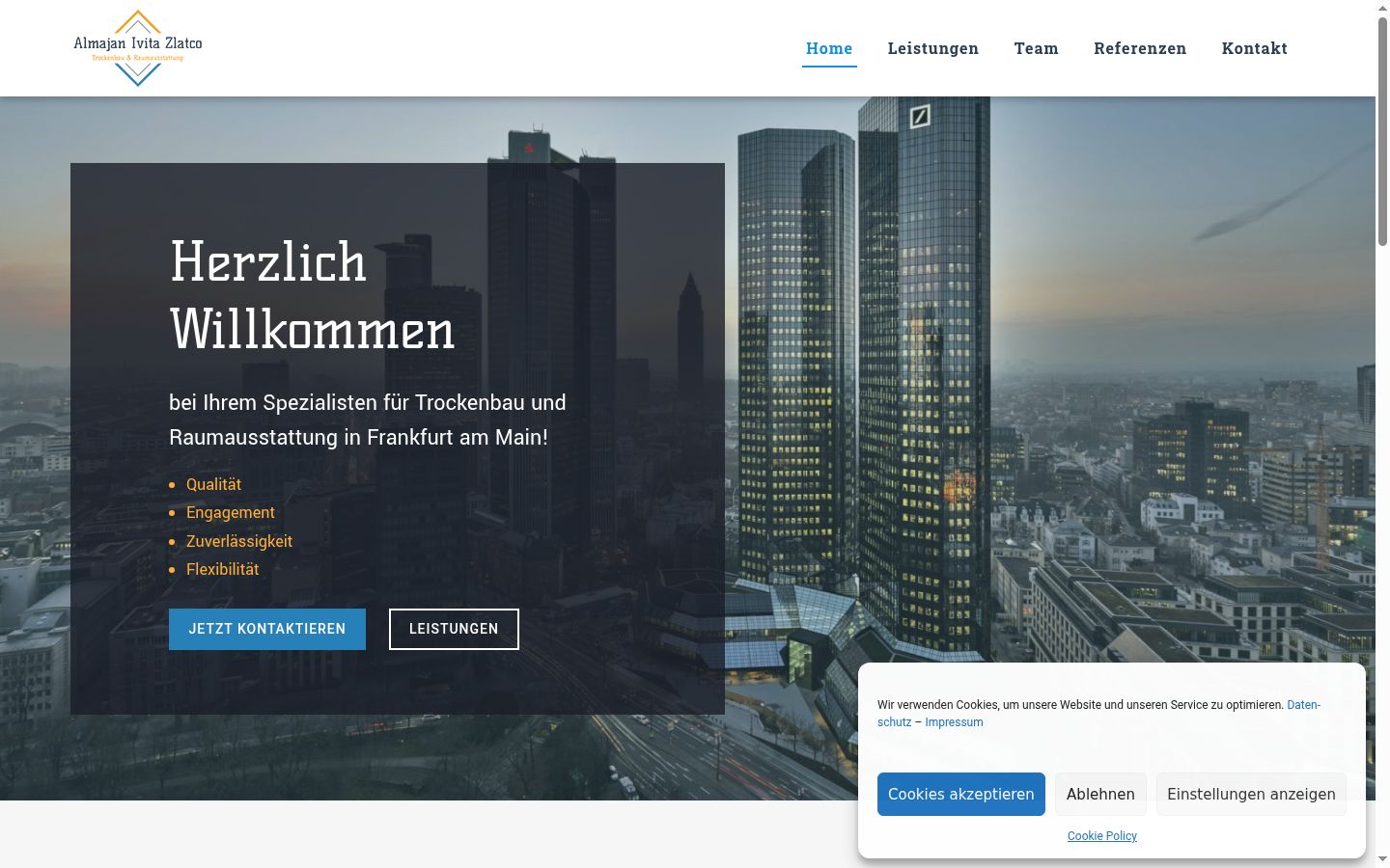 Screenshot tal-banner tal-kunsens muri qabel kwalunkwe interazzjoni