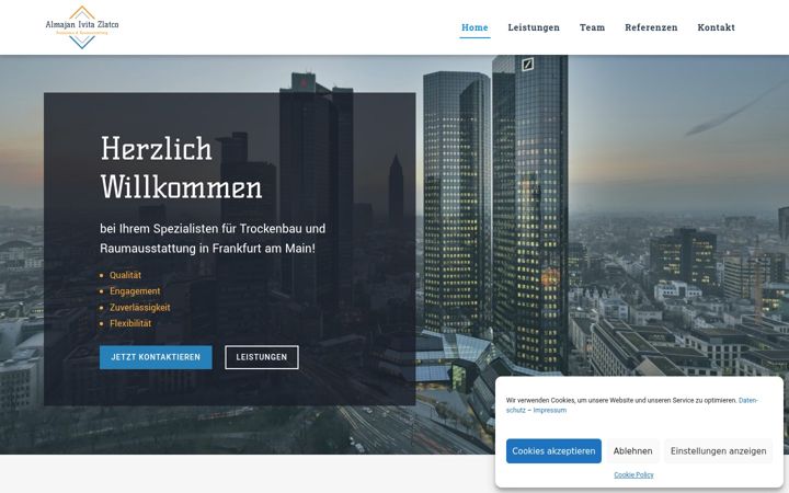 Screenshot of aiz-trockenbau.de
