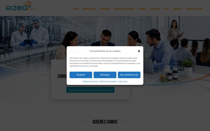 Screenshot of aizea.es