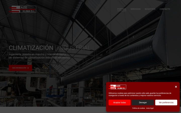 Screenshot of aizeklima.com