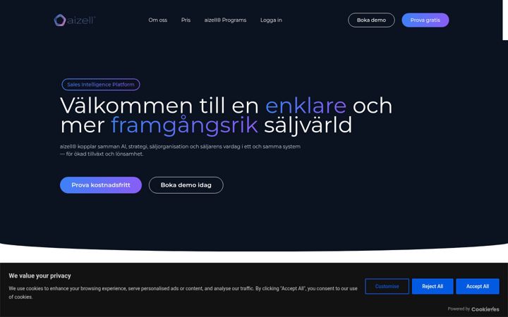 Screenshot of aizell.se