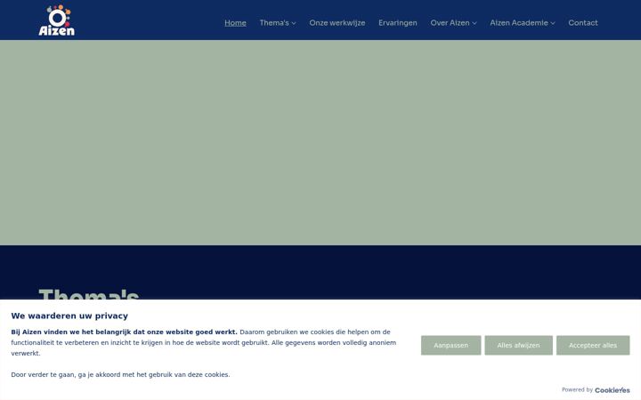 Screenshot of aizen.nl