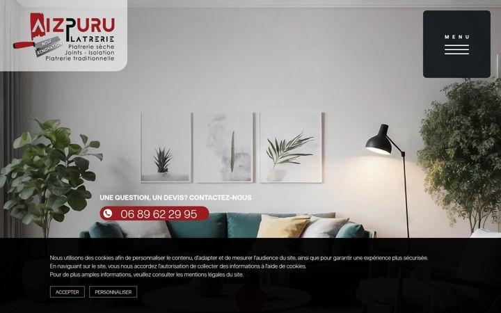 Screenshot of aizpuruplatrerie.fr