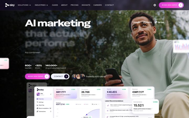 Screenshot of aizy.nl
