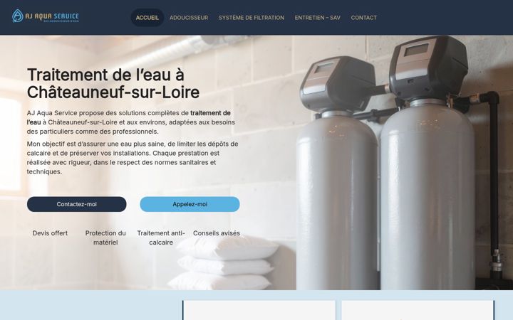 Screenshot of aj-aquaservice.fr