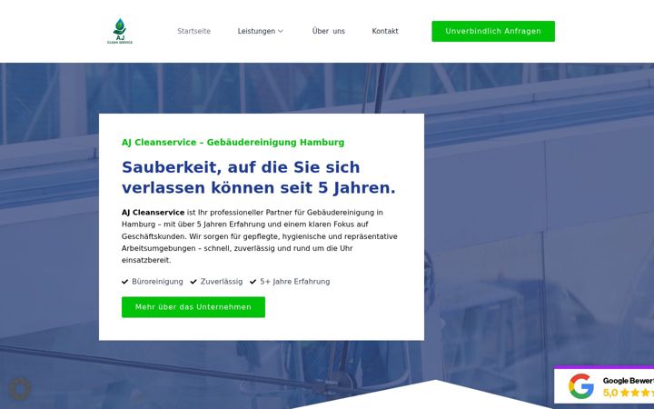 Screenshot of aj-cleanservice.de