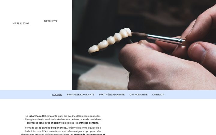 Skærmbillede af aj-dentaire.fr
