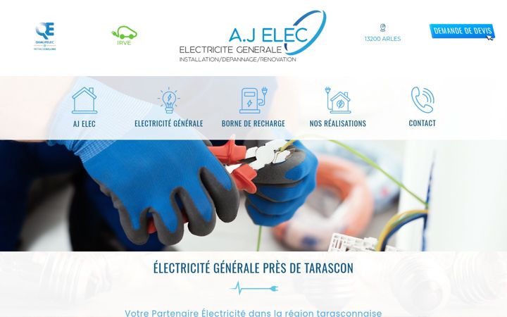 Screenshot of aj-elec-sud.fr
