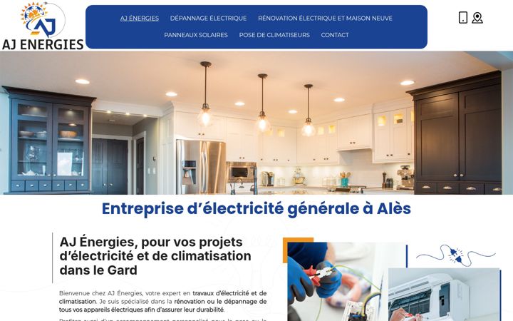 Screenshot of aj-energies.fr
