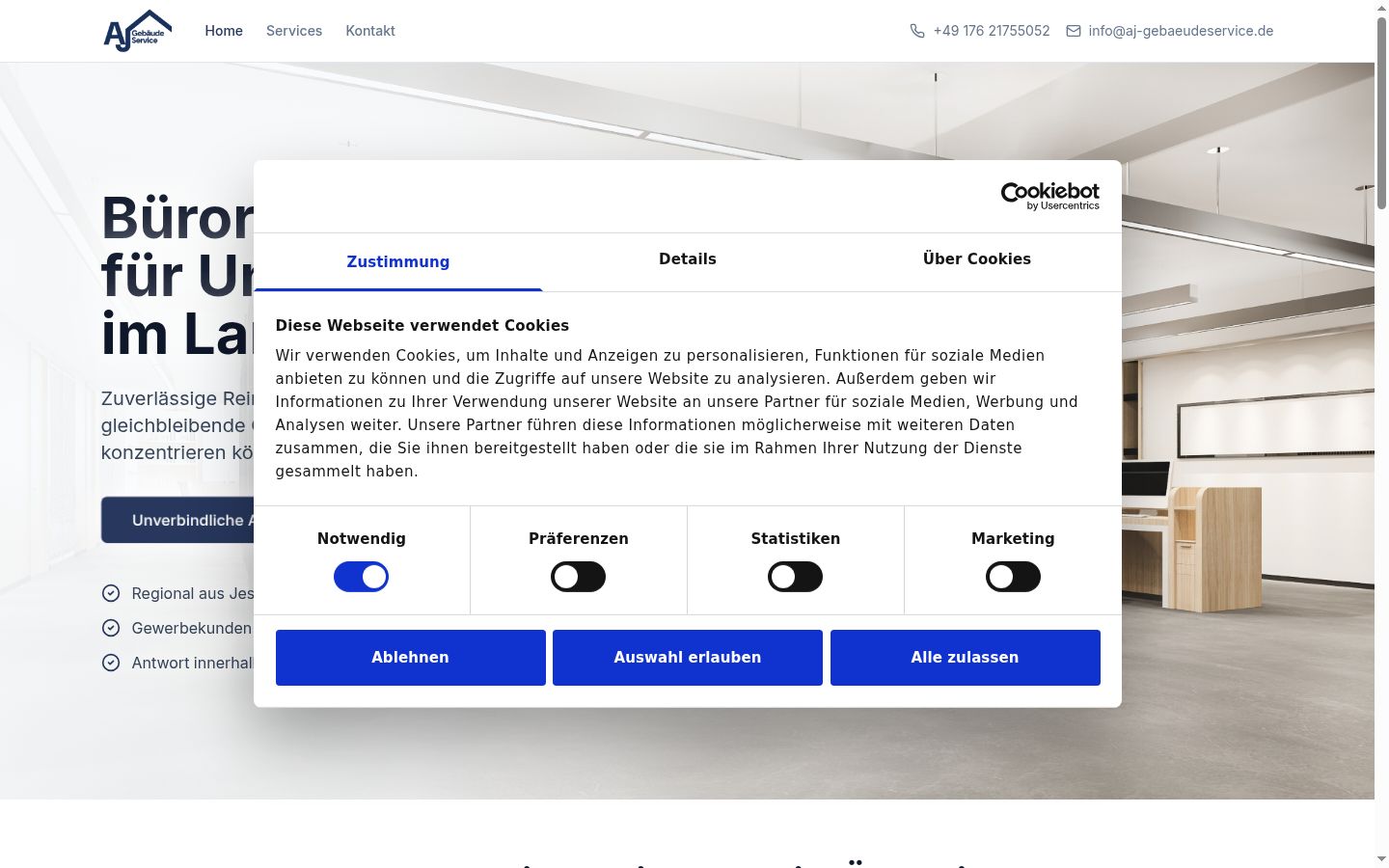 Snímka obrazovky banera súhlasu zobrazeného pred akoukoľvek interakciou