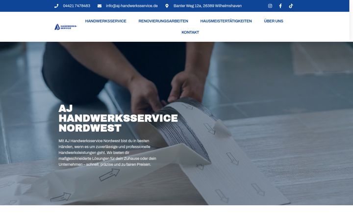 Screenshot of aj-handwerksservice.de