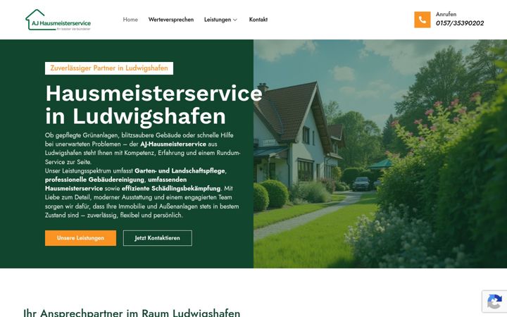 Screenshot of aj-hausmeisterservice.de